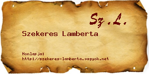 Szekeres Lamberta névjegykártya